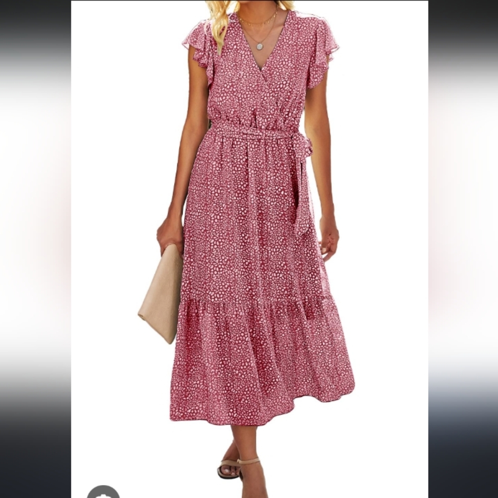Red Animal Print Dress